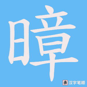 《暲》的笔顺动画写字动画演示