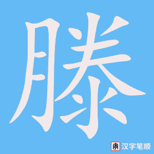 《滕》的笔顺动画写字动画演示