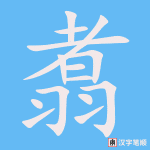 《翥》的笔顺动画写字动画演示